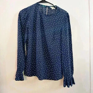 Boden polka dot bell‎ sleeve blouse